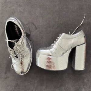 BRAND NEW Silver Jeffrey Campbell Heels